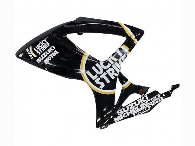 Carenagens Moto Suzuki GSXR 600 / GSXR 750 2006-2007 - Preto Brilhante Branco Motul Lucky Strike