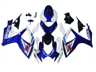 Carenagens Moto Suzuki GSXR 600 / GSXR 750 2006-2007 - Branco Azul Preto Brilhante Vermelho