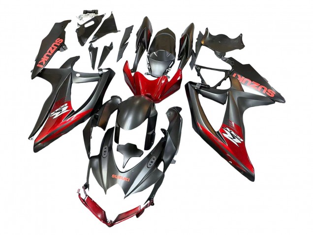 Carenagens Moto Suzuki GSXR 600 / GSXR 750 2008-2010 - Preto Fosco Vermelho