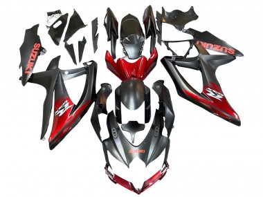 Carenagens Moto Suzuki GSXR 600 / GSXR 750 2008-2010 - Preto Fosco Vermelho
