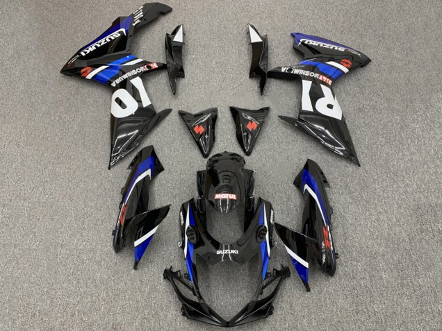 Carenagens Moto Suzuki GSXR 600 / GSXR 750 2008-2010 - Preto Brilhante Branco Azul Vermelho