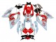 Carenagens Moto Suzuki GSXR 600 / GSXR 750 2008-2010 - Branco Vermelho Motul Lucky Strike