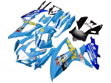 Carenagens Moto Suzuki GSXR 600 / GSXR 750 2008-2010 - Azul Amarelo Rizla