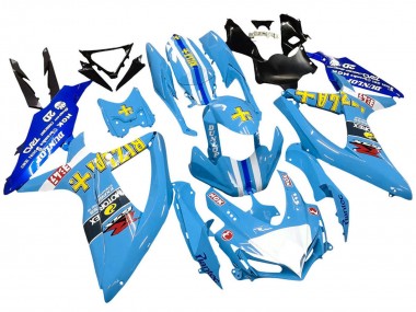 Carenagens Moto Suzuki GSXR 600 / GSXR 750 2008-2010 - Azul Amarelo Rizla