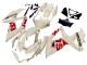 Carenagens Moto Suzuki GSXR 600 / GSXR 750 2008-2010 - Creme Branco Vermelho Preto