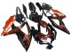 Carenagens Moto Suzuki GSXR 600 / GSXR 750 2008-2010 - Preto Brilhante Laranja Chama