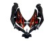 Carenagens Moto Suzuki GSXR 600 / GSXR 750 2008-2010 - Preto Brilhante Laranja Chama