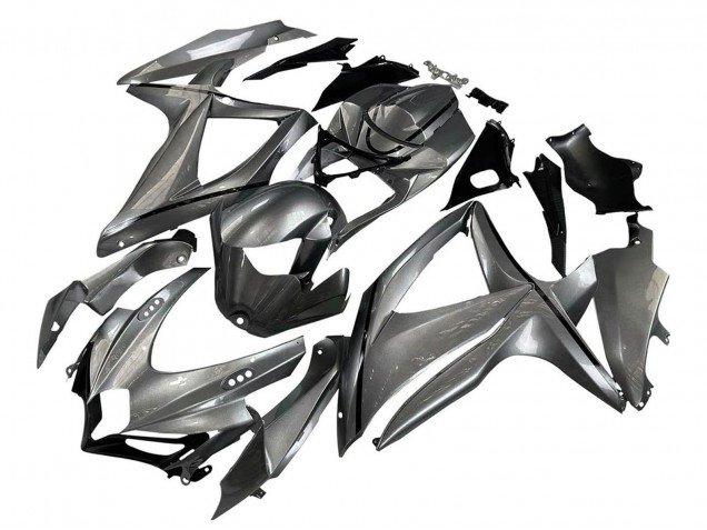 Carenagens Moto Suzuki GSXR 600 / GSXR 750 2008-2010 - Cinzento Fosco Preto