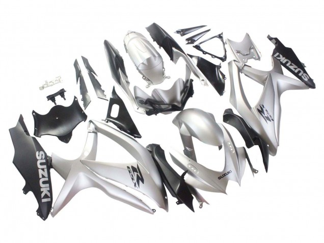 Carenagens Moto Suzuki GSXR 600 / GSXR 750 2008-2010 - Prata Preto Fosco