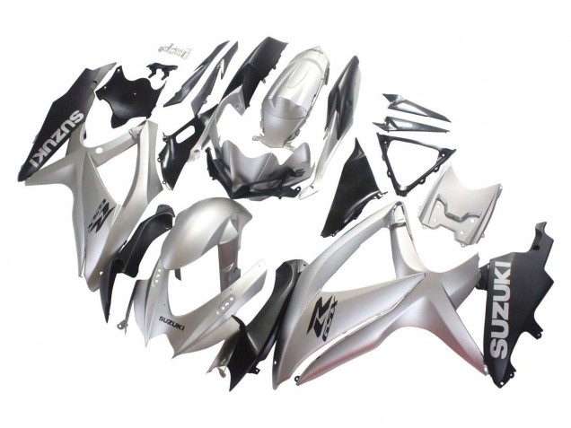 Carenagens Moto Suzuki GSXR 600 / GSXR 750 2008-2010 - Prata Preto Fosco