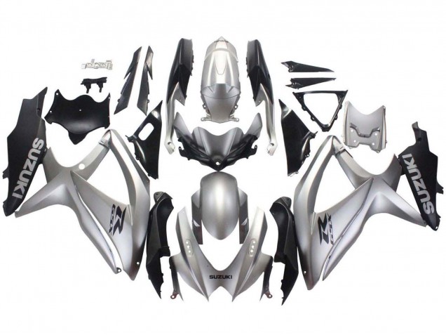 Carenagens Moto Suzuki GSXR 600 / GSXR 750 2008-2010 - Prata Preto Fosco