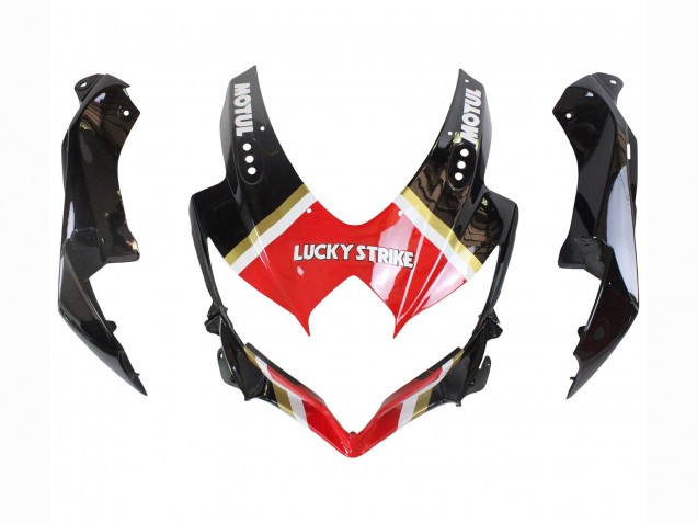 Carenagens Moto Suzuki GSXR 600 / GSXR 750 2008-2010 - Preto Brilhante Vermelho Branco Motul Lucky Strike