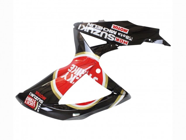 Carenagens Moto Suzuki GSXR 600 / GSXR 750 2008-2010 - Preto Brilhante Vermelho Branco Motul Lucky Strike