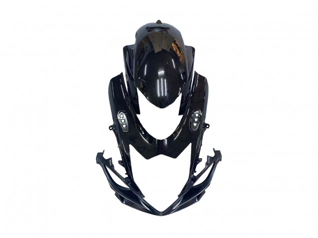 Carenagens Moto Suzuki GSXR 600 / GSXR 750 2011-2024 - Preto Brilhante Forjado Fibra de Carbono Prata Vermelho