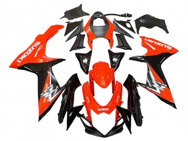 Kits Carenagens Moto Suzuki GSXR 600 / GSXR 750 2011-2024 - Vermelho Preto Brilhante