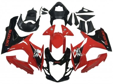 Carenagem Moto Suzuki GSXR 600 / GSXR 750 2011-2024 - Vermelho Preto Brilhante