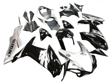 Carenagem Moto Suzuki GSXR 600 / GSXR 750 2011-2024 - Preto Brilhante Prata