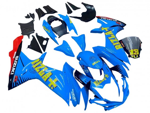 Carenagens Moto Suzuki GSXR 600 / GSXR 750 2011-2024 - Azul Ouro Vermelho Preto Rizla