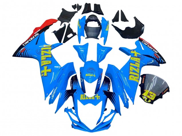 Carenagens Moto Suzuki GSXR 600 / GSXR 750 2011-2024 - Azul Ouro Vermelho Preto Rizla
