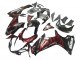 Carenagens Moto Suzuki GSXR 600 / GSXR 750 2011-2024 - Preto Brilhante Vermelho Chama