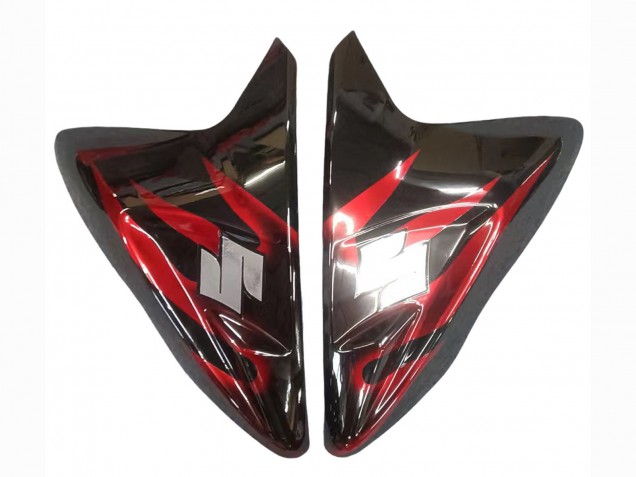 Carenagens Moto Suzuki GSXR 600 / GSXR 750 2011-2024 - Preto Brilhante Vermelho Chama