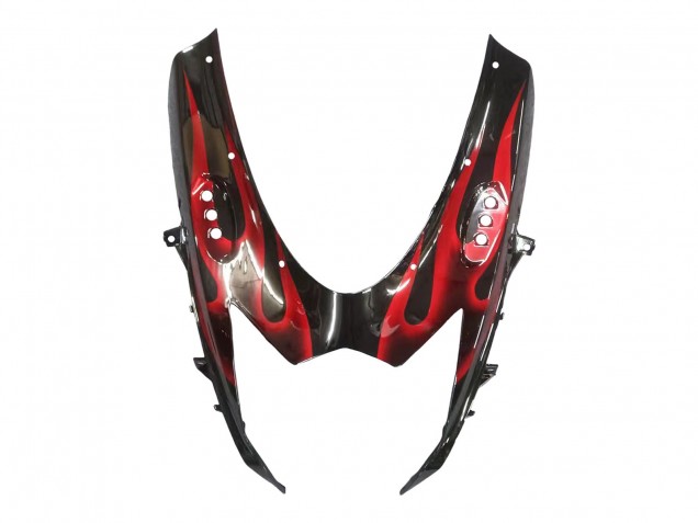 Carenagens Moto Suzuki GSXR 600 / GSXR 750 2011-2024 - Preto Brilhante Vermelho Chama