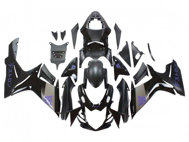 Carenagens Moto Suzuki GSXR 600 / GSXR 750 2011-2024 - Preto Fosco Cinzento Roxo