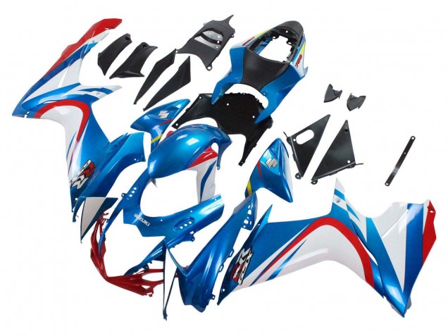 Carenagens Moto Suzuki GSXR 600 / GSXR 750 2011-2024 - Azul Branco Vermelho
