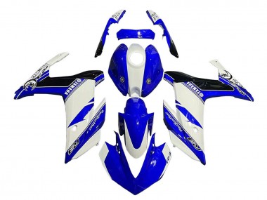 Carenagens Moto Yamaha YZF R3/R25 2015-2018 - Branco Azul Preto Corrida