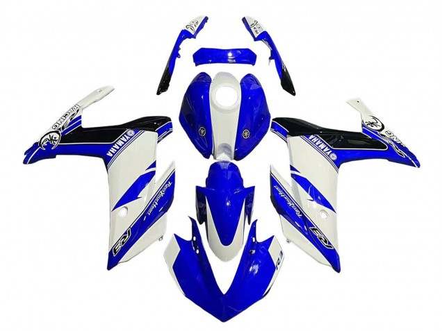 Carenagens Moto Yamaha YZF R3/R25 2015-2018 - Branco Azul Preto Corrida