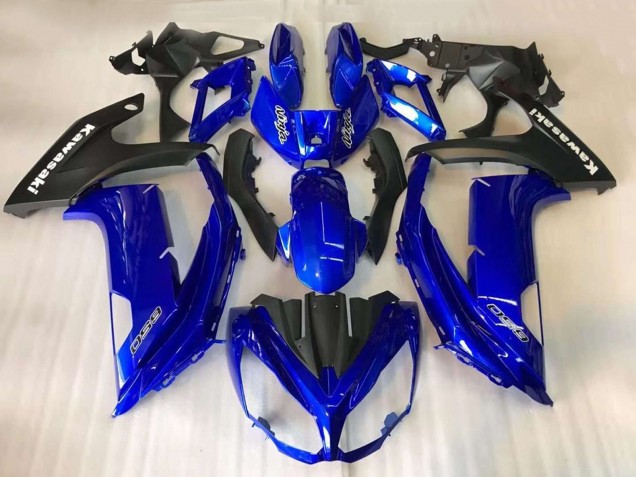 Carenagens Moto Kawasaki EX650 2012-2016 - Azul Preto Fosco