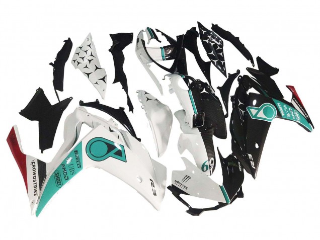Carenagens Moto Yamaha YZF R3/R25 2015-2018 - Branco Verde Preto Brilhante
