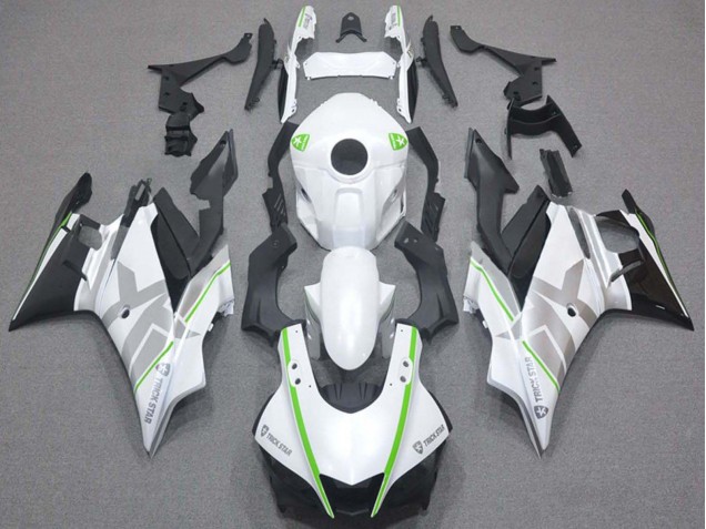 Carenagens Moto Yamaha YZF R3/R25 2019-2021 - Branco Verde Prata Preto