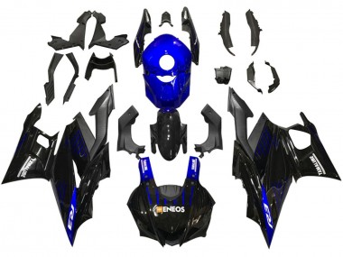 Carenagens Moto Yamaha YZF R3/R25 2019-2021 - Azul Preto Fibra de Carbono ENEOS Yamalube