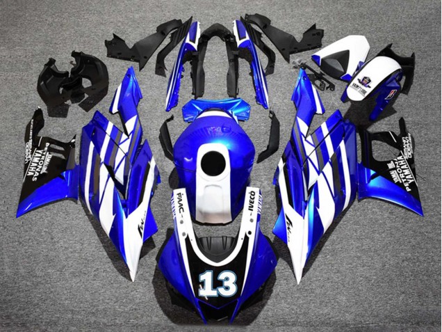 Carenagens Moto Yamaha YZF R3/R25 2019-2021 - Azul Branco Preto Yamalube Petronas 13
