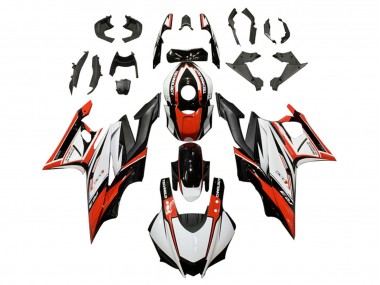 Carenagem Moto Yamaha YZF R3/R25 2019-2021 - Branco Vermelho Preto