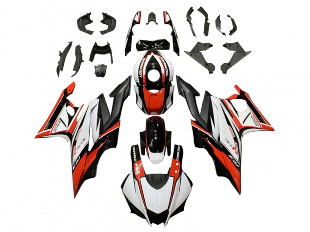 Carenagem Moto Yamaha YZF R3/R25 2019-2021 - Branco Vermelho Preto