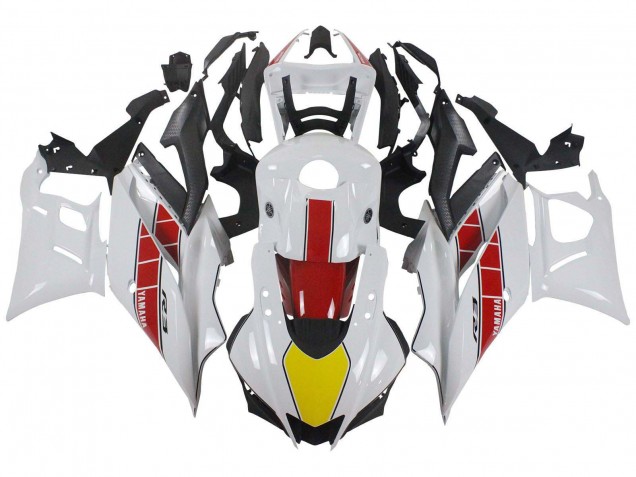 Carenagens Moto Yamaha YZF R3/R25 2019-2021 - Branco Vermelho Amarelo Preto