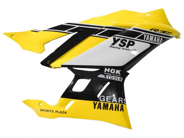 Carenagens Moto Yamaha YZF R3/R25 2019-2021 - Amarelo Branco Preto Listra