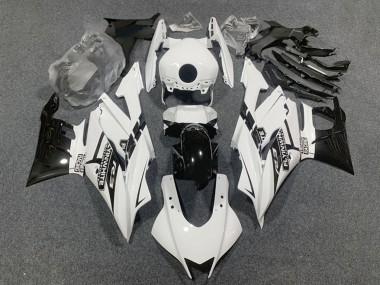 Carenagens Moto Yamaha YZF R3/R25 2022-2024 - Branco Preto Brilhante