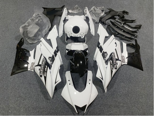 Carenagens Moto Yamaha YZF R3/R25 2022-2024 - Branco Preto Brilhante