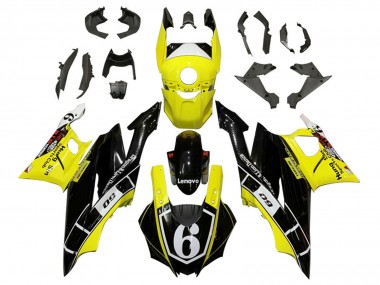 Carenagens Moto Yamaha YZF R3/R25 2022-2024 - Amarelo Branco Preto Lenovo 6