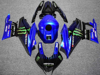 Carenagens Moto Yamaha YZF R3/R25 2022-2024 - Azul Verde Preto Monstro ENEOS Yamalube