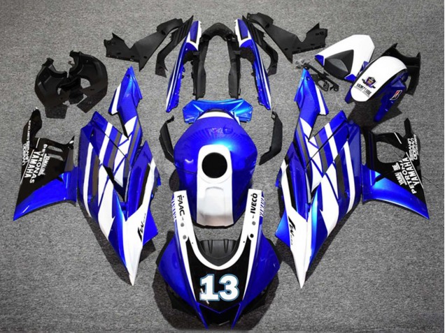 Carenagens Moto Yamaha YZF R3/R25 2022-2024 - Azul Branco Preto Petronas Yamalube 13