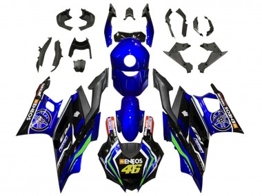 Carenagens Moto Yamaha YZF R3/R25 2022-2024 - Azul Verde Preto ENEOS 46