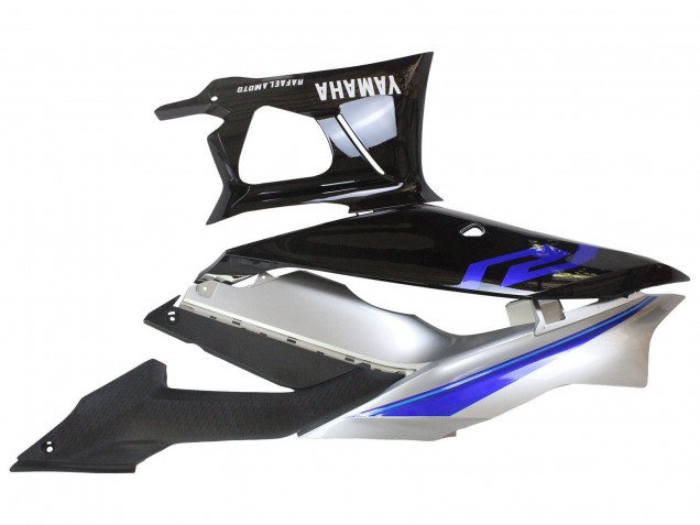 Carenagens Moto Yamaha YZF R3/R25 2022-2024 - Prata Azul Preto Brilhante