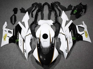 Carenagens Moto Yamaha YZF R3/R25 2022-2024 - Branco Preto Verde Monstro