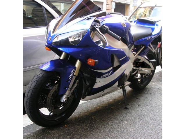 Carenagens Moto Yamaha YZF 1000 R1 1998-1999 - Branco Azul Preto