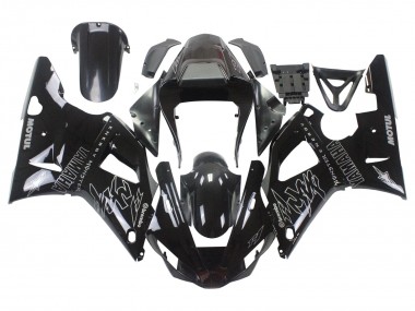 Carenagens Moto Yamaha YZF 1000 R1 2000-2001 - Preto Brilhante Branco Monstro Motul