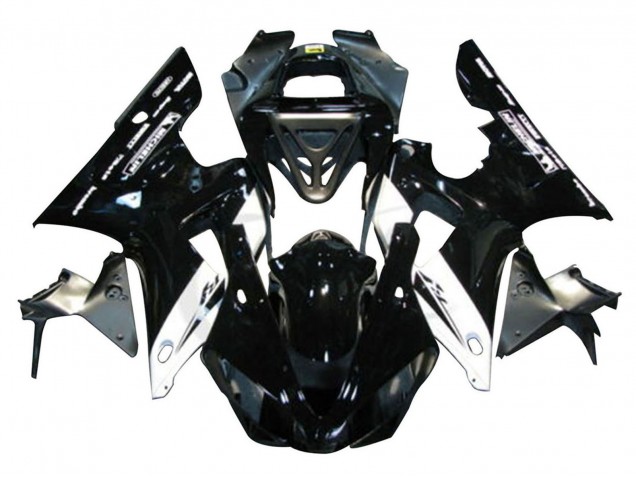 Carenagens Moto Yamaha YZF 1000 R1 2000-2001 - Preto Brilhante Branco Michelin